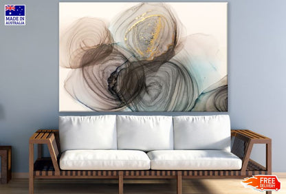 Blue Black & Gold Abstract Design Print 100% Australian Made