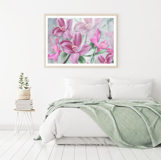 Purple Flowers Watercolor Painting Home Decor Premium Quality Poster Print Choose Your Sizes