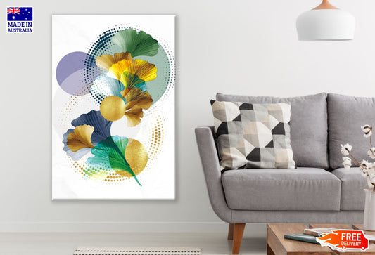 Leaves & Shapes Abstract Design Print 100% Australian Made