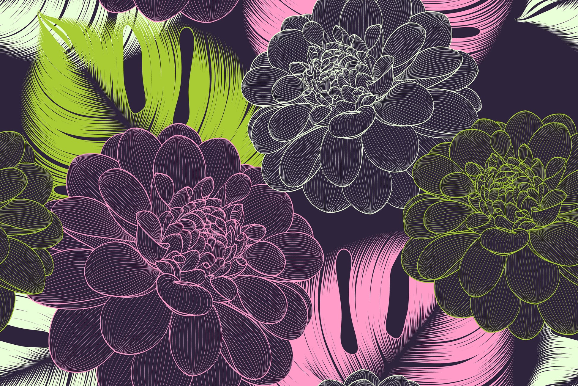 Seamless Floral Pattern Design Print 100% Australian Made