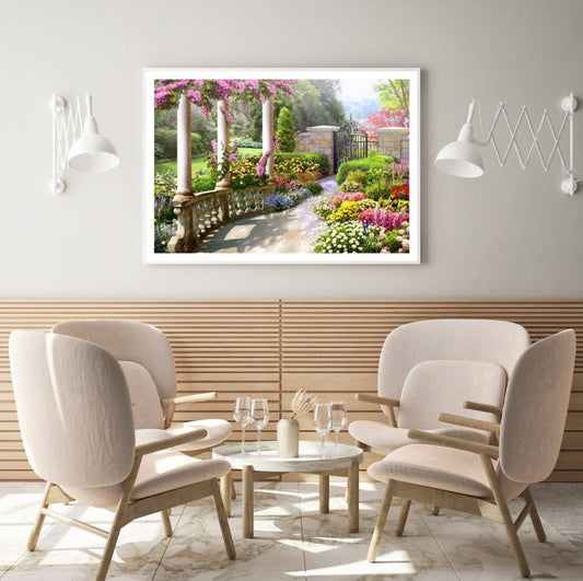 Colorful Flower Garden Photograph Home Decor Premium Quality Poster Print Choose Your Sizes