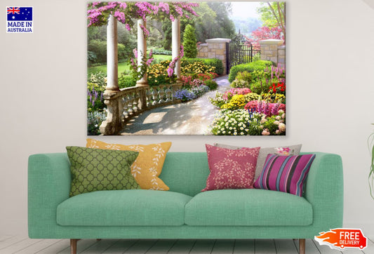 Colorful Flower Garden Photograph Print 100% Australian Made