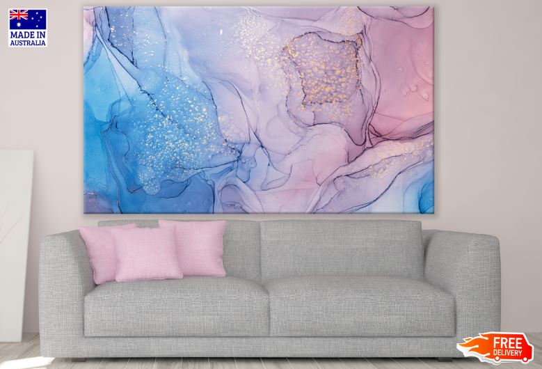 Pink & Blue Abstract Design Print 100% Australian Made