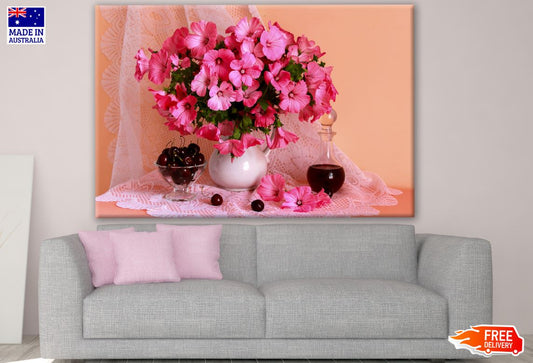 Pink Flower Vase Photograph Print 100% Australian Made