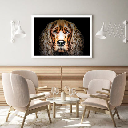 Dog Portrait Digital Painting Home Decor Premium Quality Poster Print Choose Your Sizes