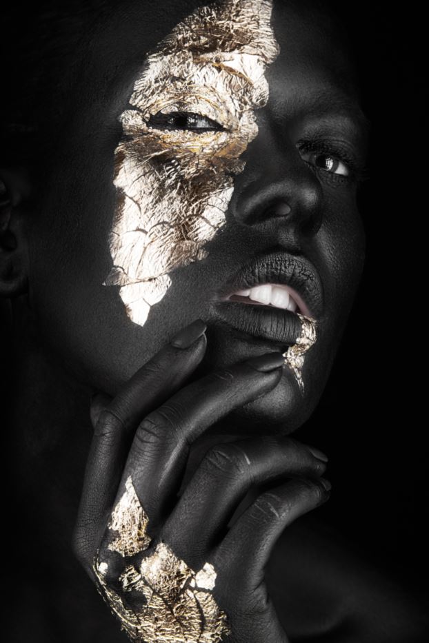 Girl Face Black & Gold Makeup Home Decor Premium Quality Poster Print Choose Your Sizes