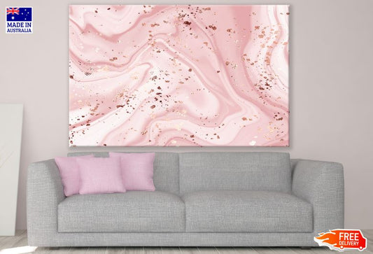 Pink & Gold Abstract Design Print 100% Australian Made