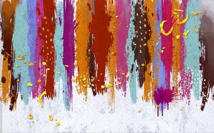 Colorful Brush Stroke Abstract Design Print 100% Australian Made