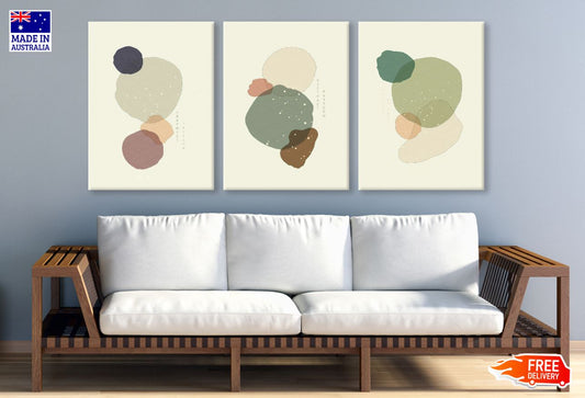 3 Set of Abstract Vector Design High Quality Print 100% Australian Made Wall Canvas Ready to Hang