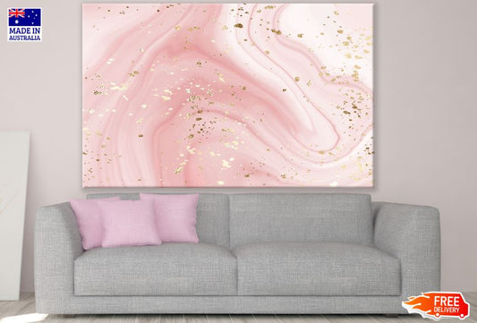 Pink & Gold Abstract Design Print 100% Australian Made