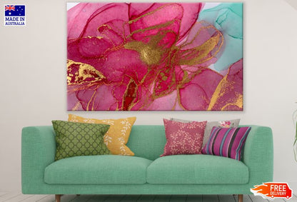 Colorful Gold Mixed Abstract Design Photograph Print 100% Australian Made