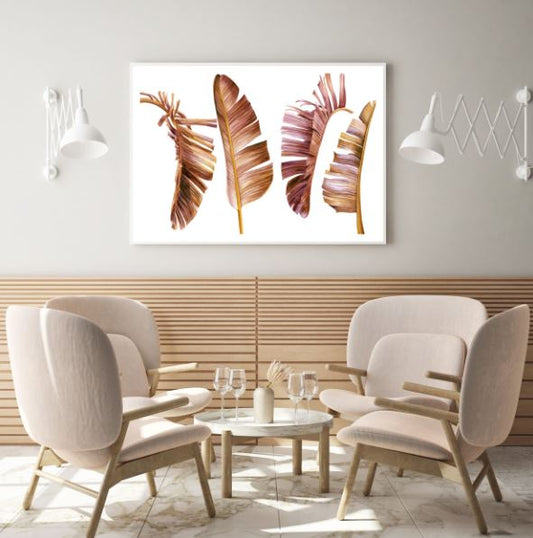 Dry Banana Leaves Watercolor Painting Home Decor Premium Quality Poster Print Choose Your Sizes