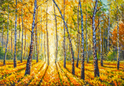 Colorful Forest Oil Painting Home Decor Premium Quality Poster Print Choose Your Sizes