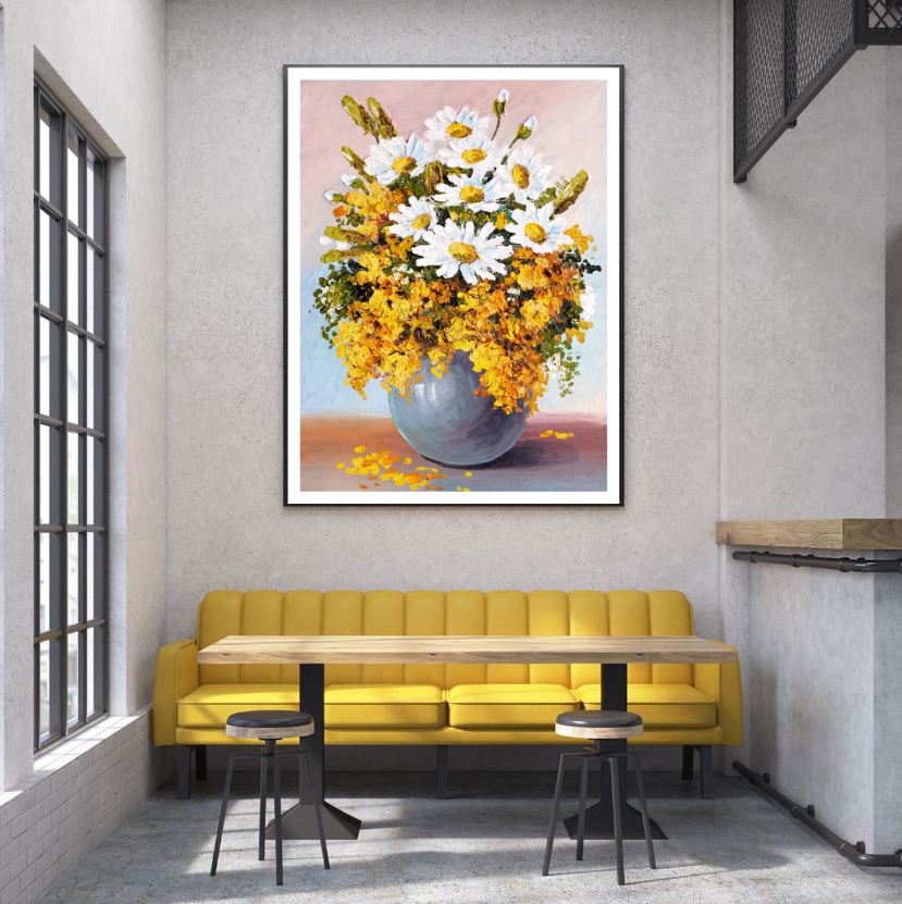 Colorful Flower Vase Oil Painting Home Decor Premium Quality Poster Print Choose Your Sizes