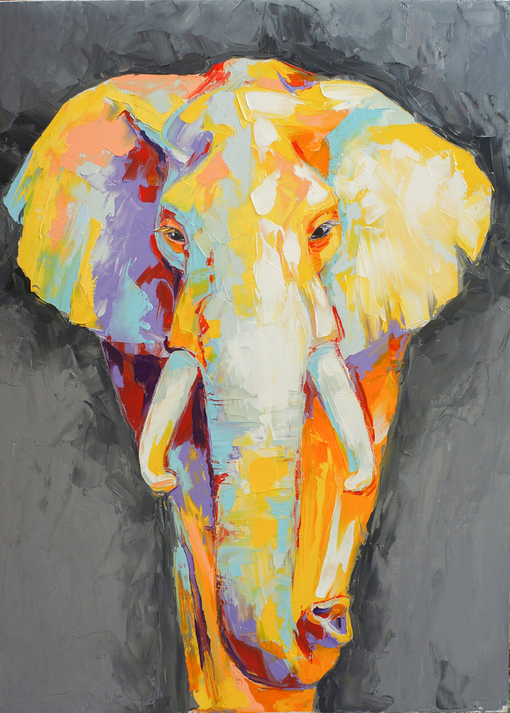 Elephant Abstract Painting Home Decor Premium Quality Poster Print Choose Your Sizes