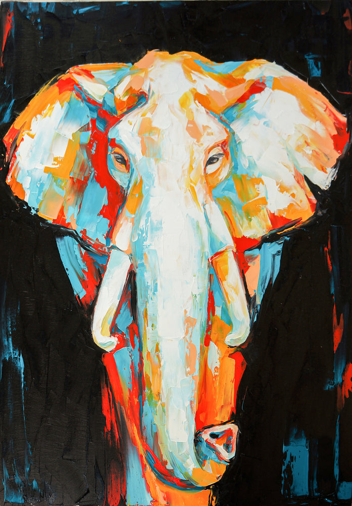 Elephant Abstract Painting Home Decor Premium Quality Poster Print Choose Your Sizes