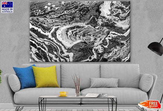 Grey & White Abstract Design Print 100% Australian Made