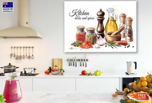 Kitchen Herbs & Spices Painting Print 100% Australian Made