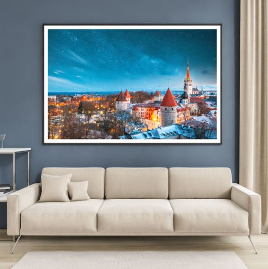 City Sky View Scenery Photograph Home Decor Premium Quality Poster Print Choose Your Sizes