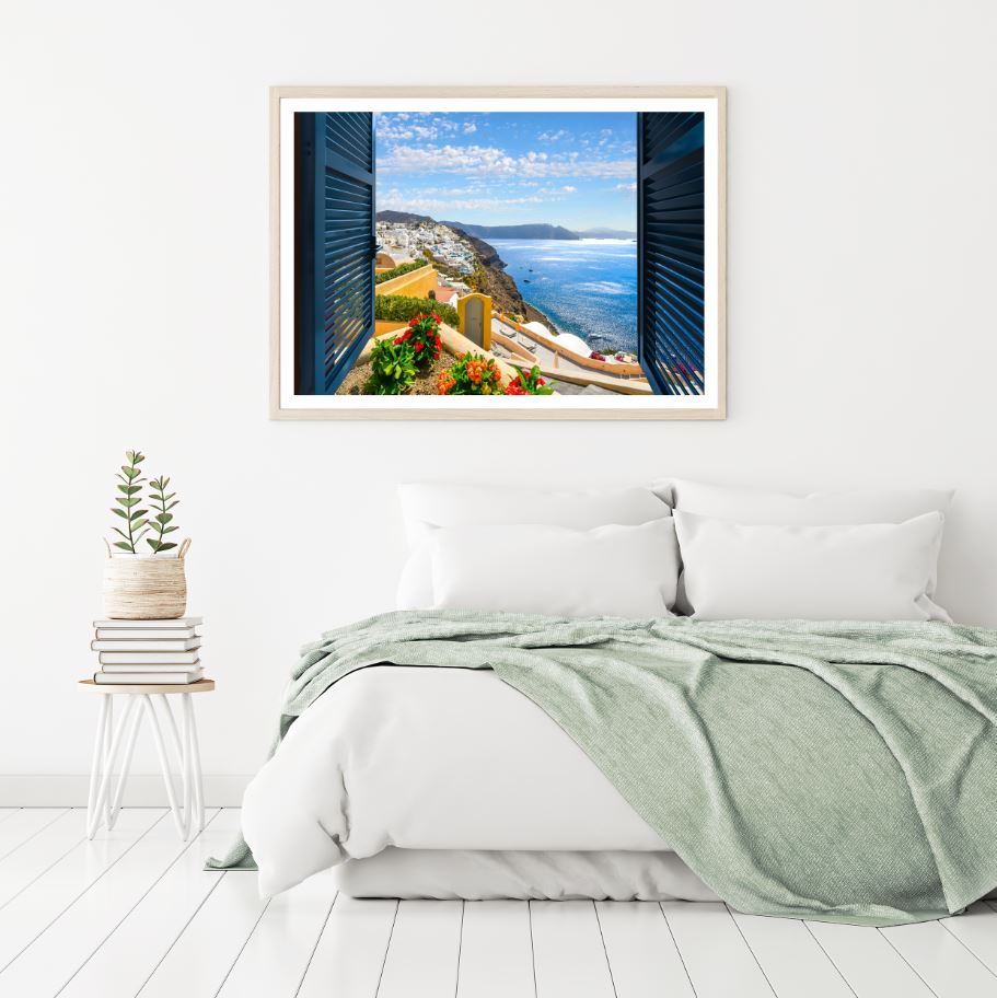 Window View Sea Scenery View Home Decor Premium Quality Poster Print Choose Your Sizes