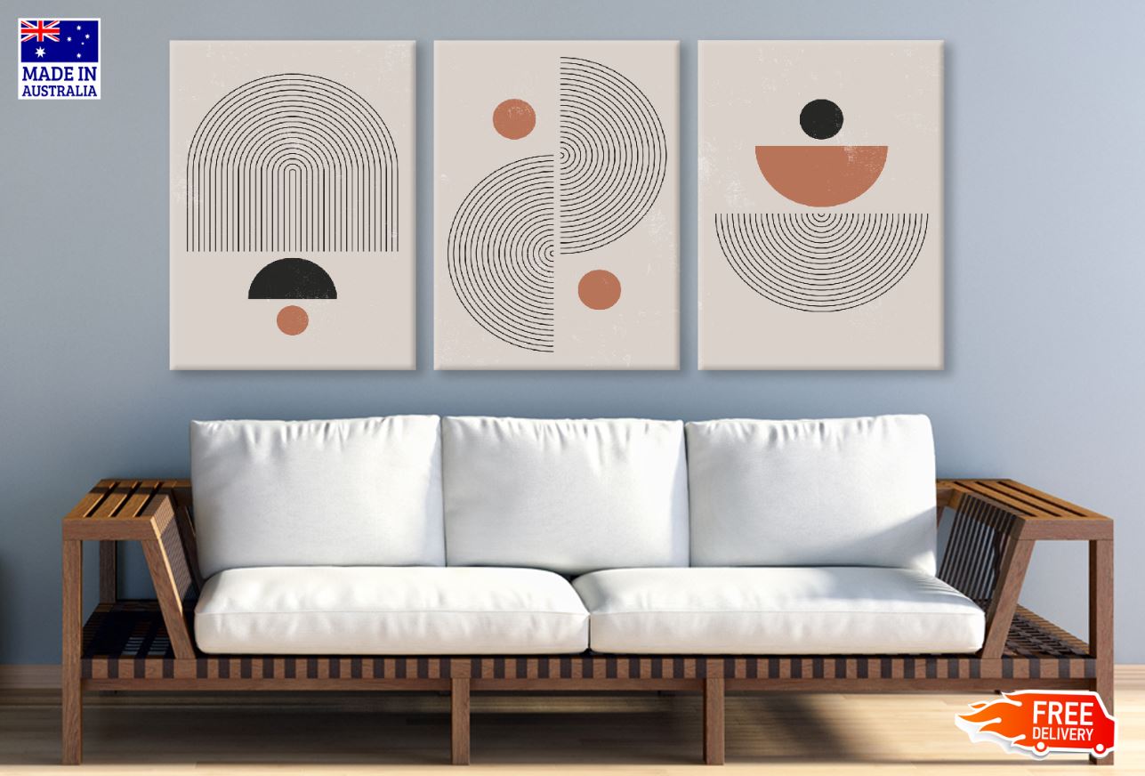 3 Set of Abstract Vector Design High Quality Print 100% Australian Made Wall Canvas Ready to Hang