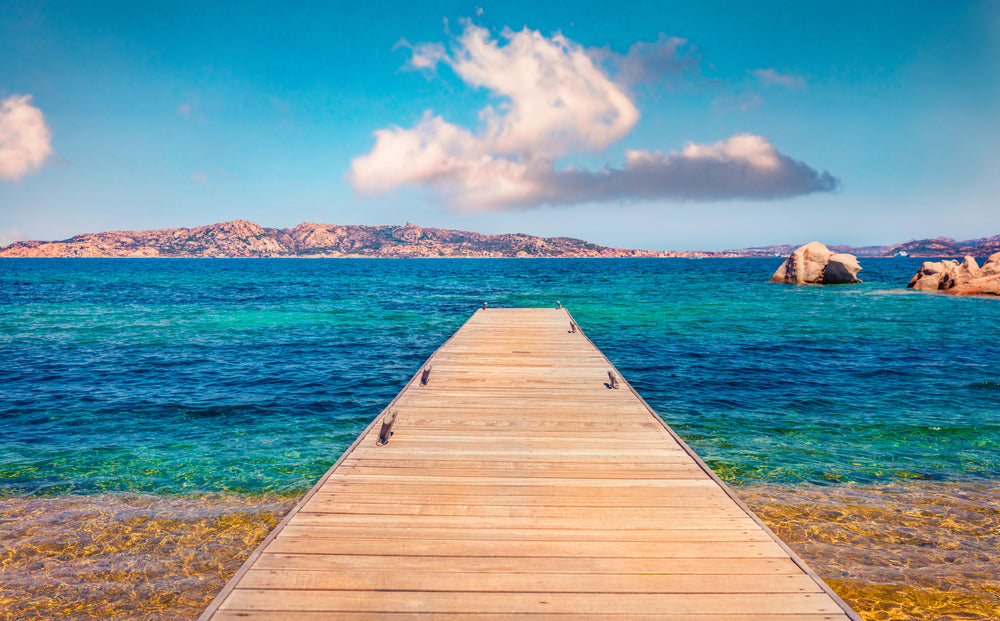 Wooden Pier Over Sea Photograph Home Decor Premium Quality Poster Print Choose Your Sizes