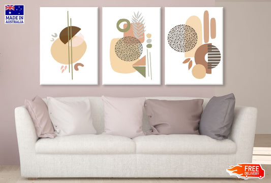 3 Set of Abstract Vector Design High Quality Print 100% Australian Made Wall Canvas Ready to Hang