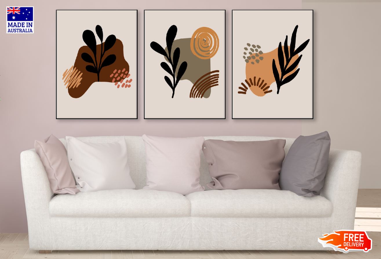 3 Set of Abstract Vector Design High Quality Print 100% Australian Made Wall Canvas Ready to Hang