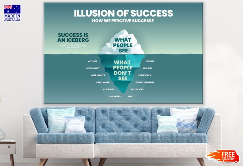 Illusion of Success Vector Art Print 100% Australian Made