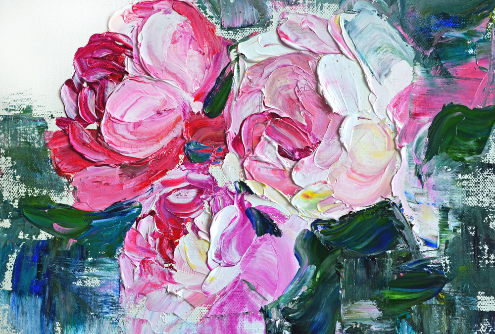 Colorful Flowers Oil Painting Home Decor Premium Quality Poster Print Choose Your Sizes