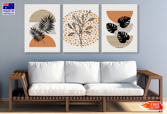 3 Set of Floral Line Vector Art High Quality Print 100% Australian Made Wall Canvas Ready to Hang