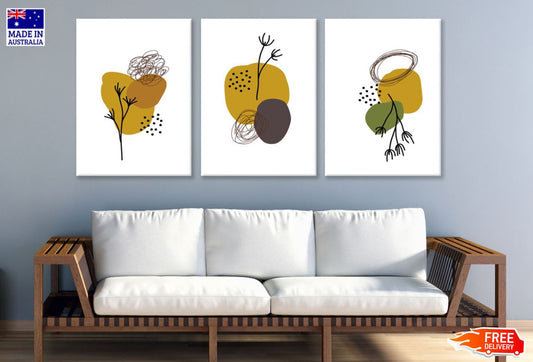3 Set of Minimalist Plants Art High Quality Print 100% Australian Made Wall Canvas Ready to Hang