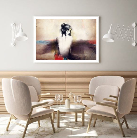 Girl Colorful Watercolor Painting Home Decor Premium Quality Poster Print Choose Your Sizes