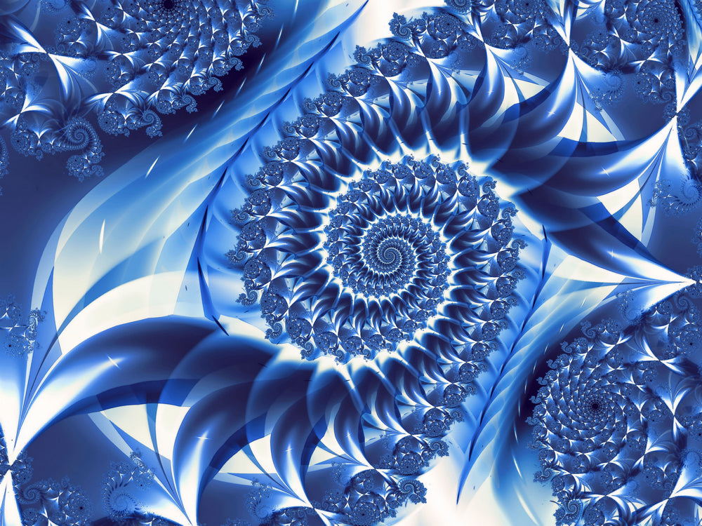 Blue & White Abstract Design Print 100% Australian Made