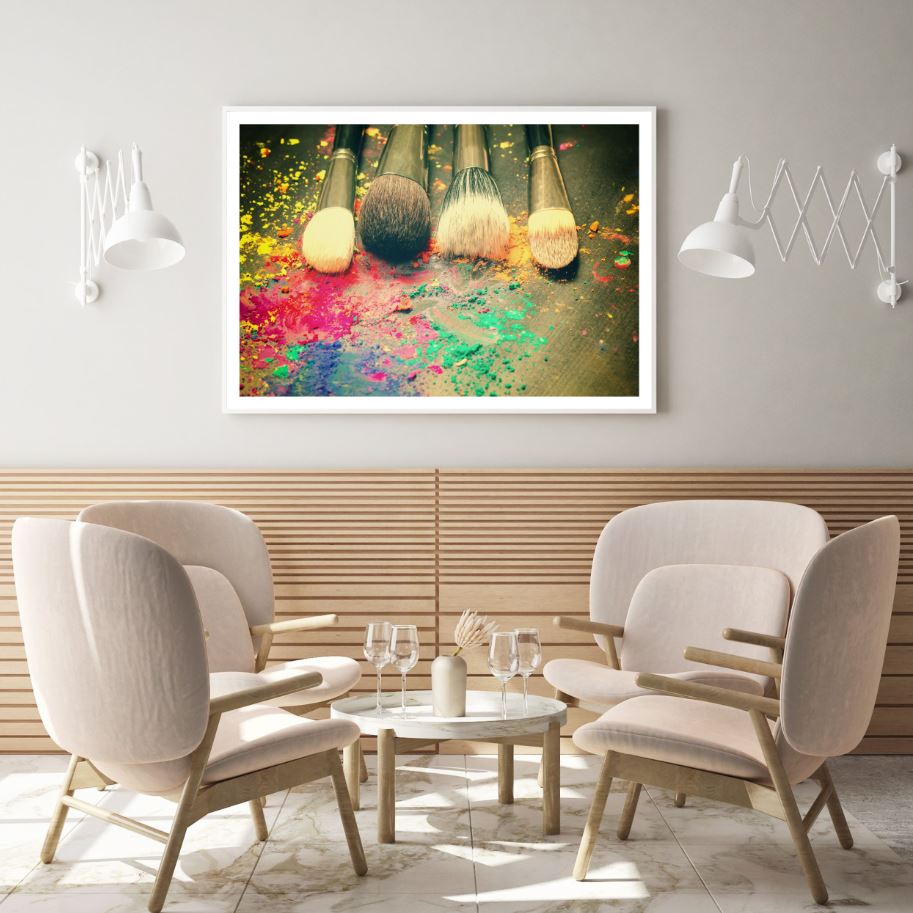 Makeup Brushes Photograph Home Decor Premium Quality Poster Print Choose Your Sizes