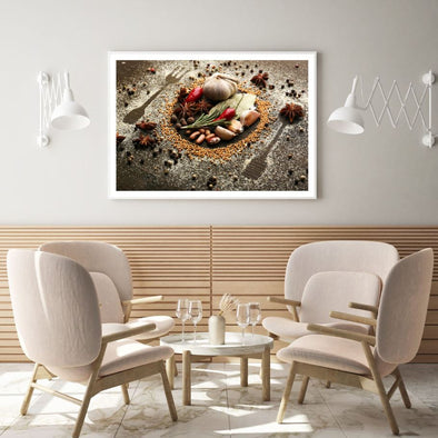 Spices on Kitchen Table Closeup Home Decor Premium Quality Poster Print Choose Your Sizes
