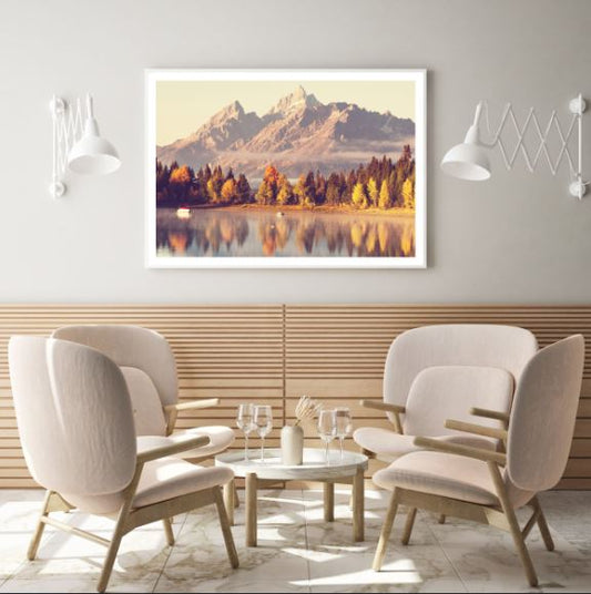 Mountain Lake Scenery Photograph Home Decor Premium Quality Poster Print Choose Your Sizes