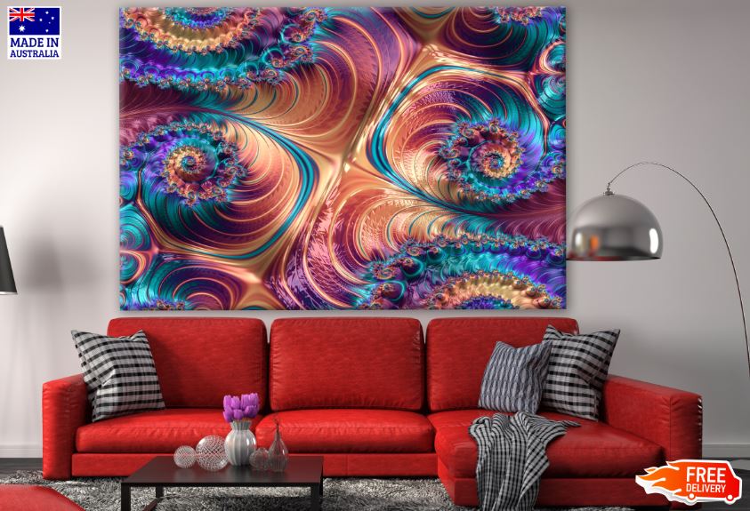 Colorful Abstract Design Print 100% Australian Made