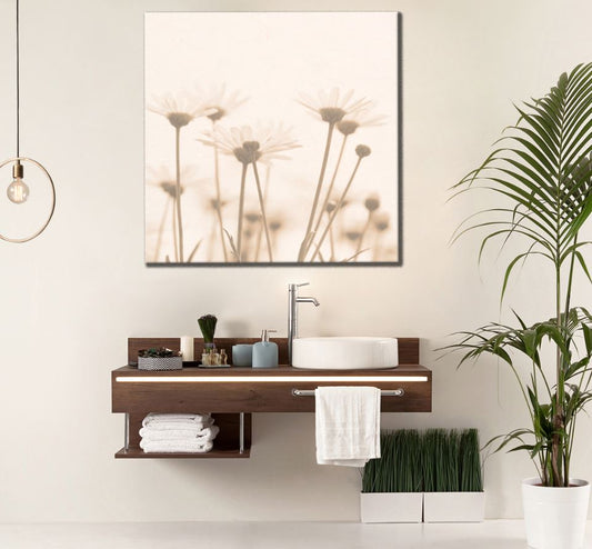 Square Canvas Flowers Design High Quality Print 100% Australian Made