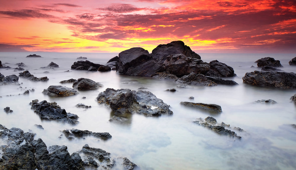 Misty Beach Sunset Photograph Print 100% Australian Made