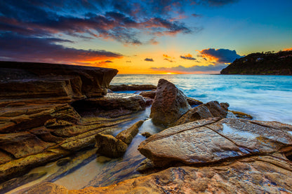 Beach View with Rocks Photograph Print 100% Australian Made