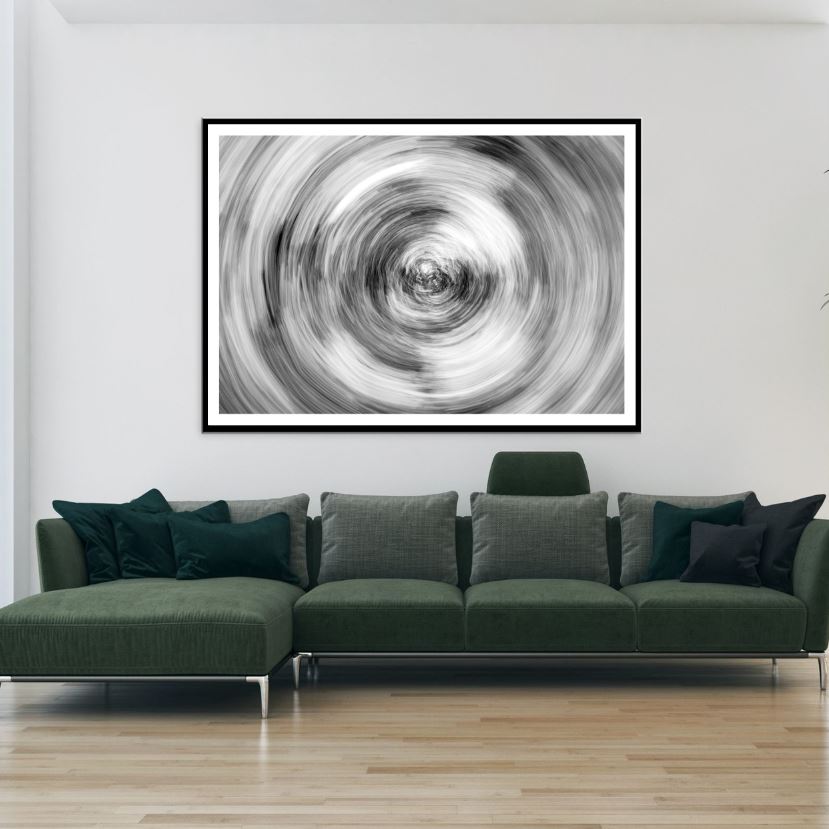 Spiral Abstract B&W Design Home Decor Premium Quality Poster Print Choose Your Sizes