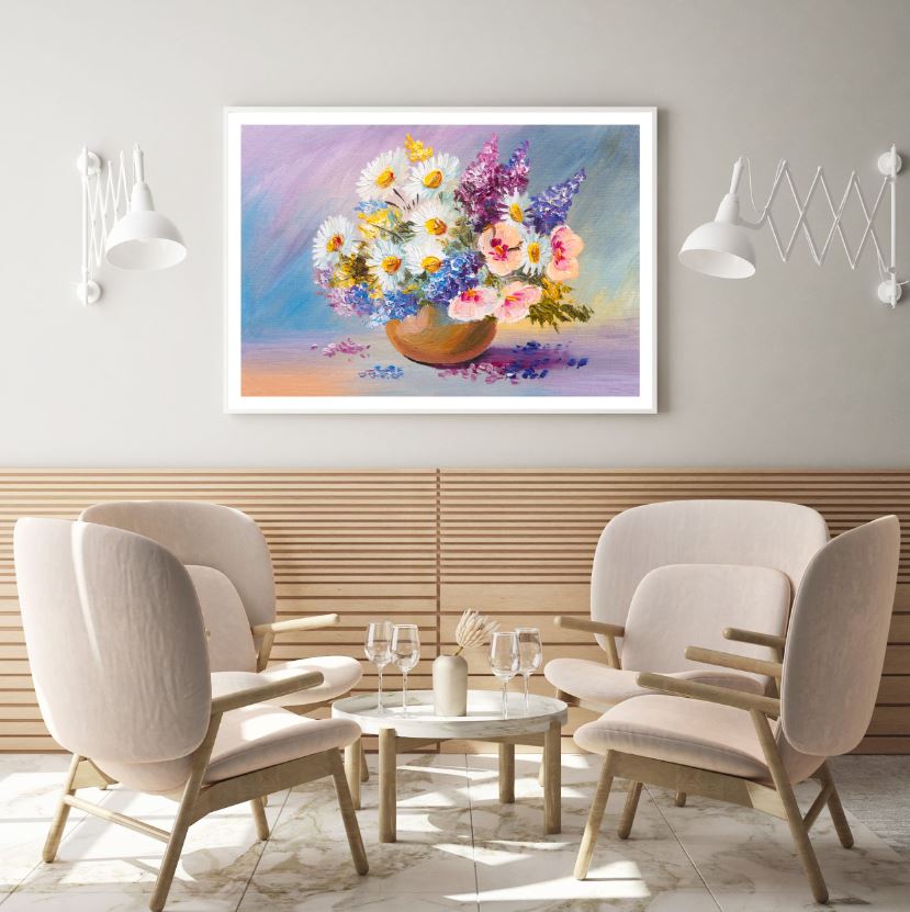 Colorful Flower Vase Oil Painting Home Decor Premium Quality Poster Print Choose Your Sizes