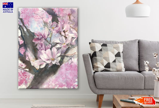 Colorful Pink Floral Watercolor Painting Print 100% Australian Made