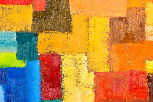Multicolour Modern Art Brush Painting Print 100% Australian Made