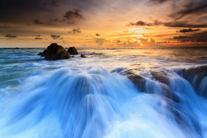 Stunning Sunset Beach Photograph Print 100% Australian Made