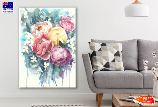 Colorful Floral Watercolor Painting Print 100% Australian Made