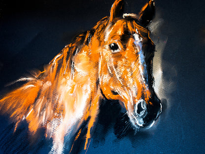 Horse Head Portrait Painting Print 100% Australian Made