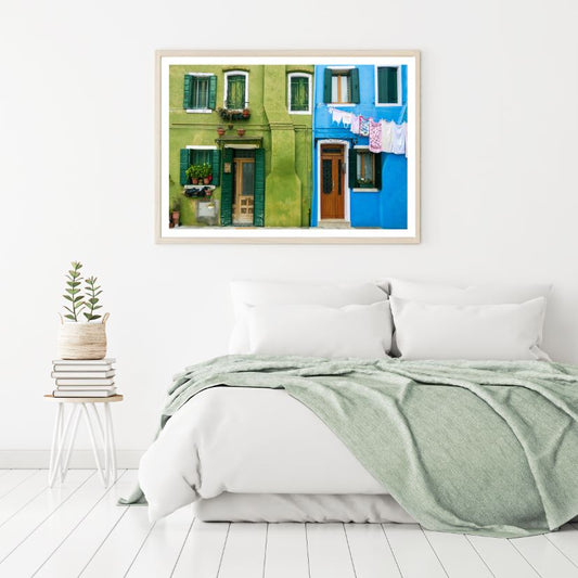Colorful Houses Photograph Home Decor Premium Quality Poster Print Choose Your Sizes