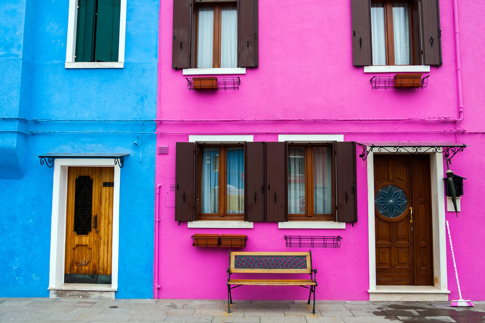 Colorful House Buildings Photograph Print 100% Australian Made